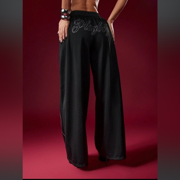 Missguided x Playboy Rhinestone Flame Joggers – Size M – NWOT - Picture 2 of 9
